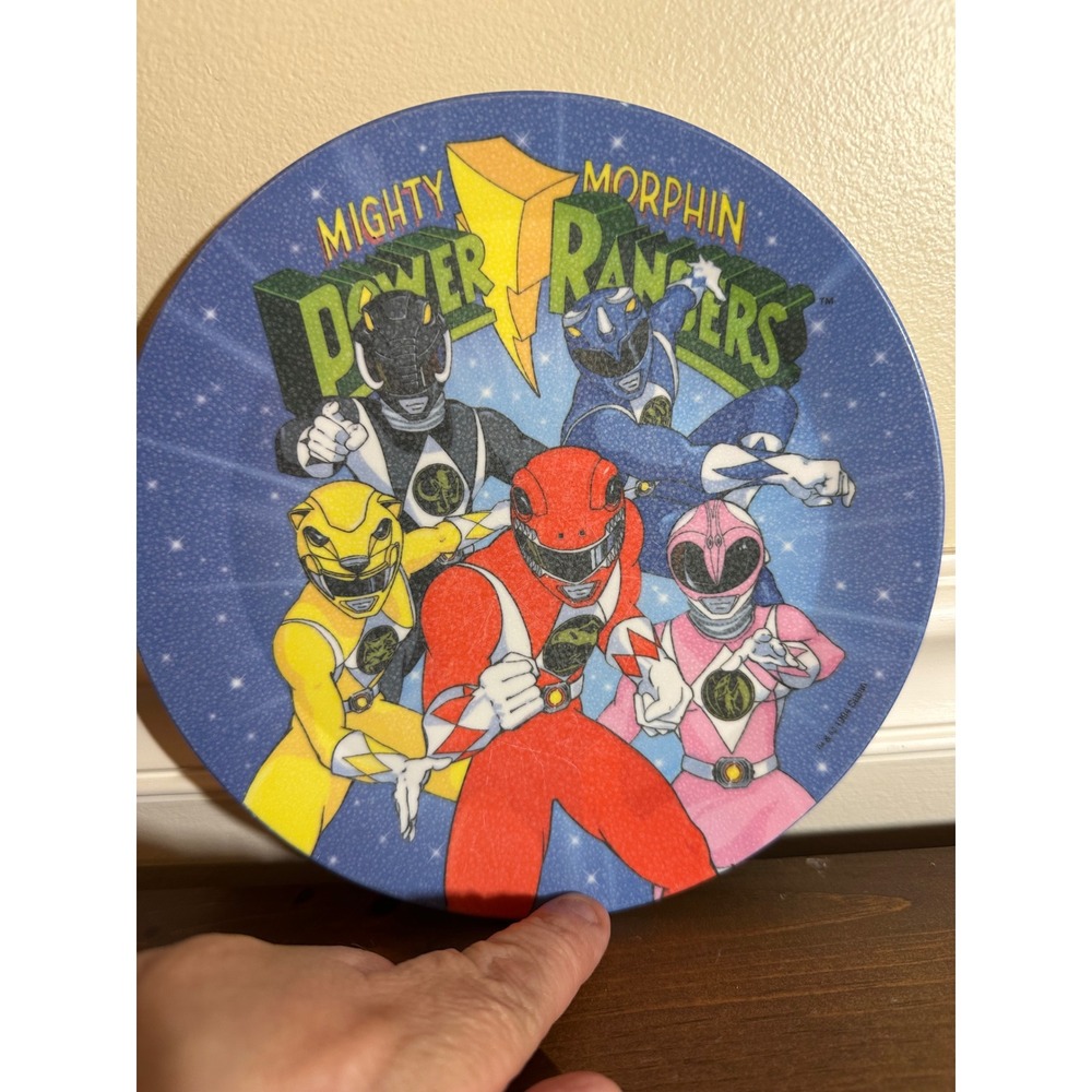 Vintage 1994 Mighty Morphin Power Rangers PMC Melamine Plate 8 Inch Saban
